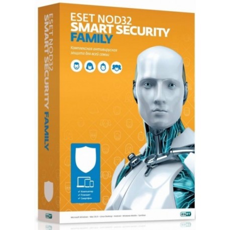 ESET NOD32 Smart Security Family - универсальная электронная лицензия на 1 год на 3 устройства